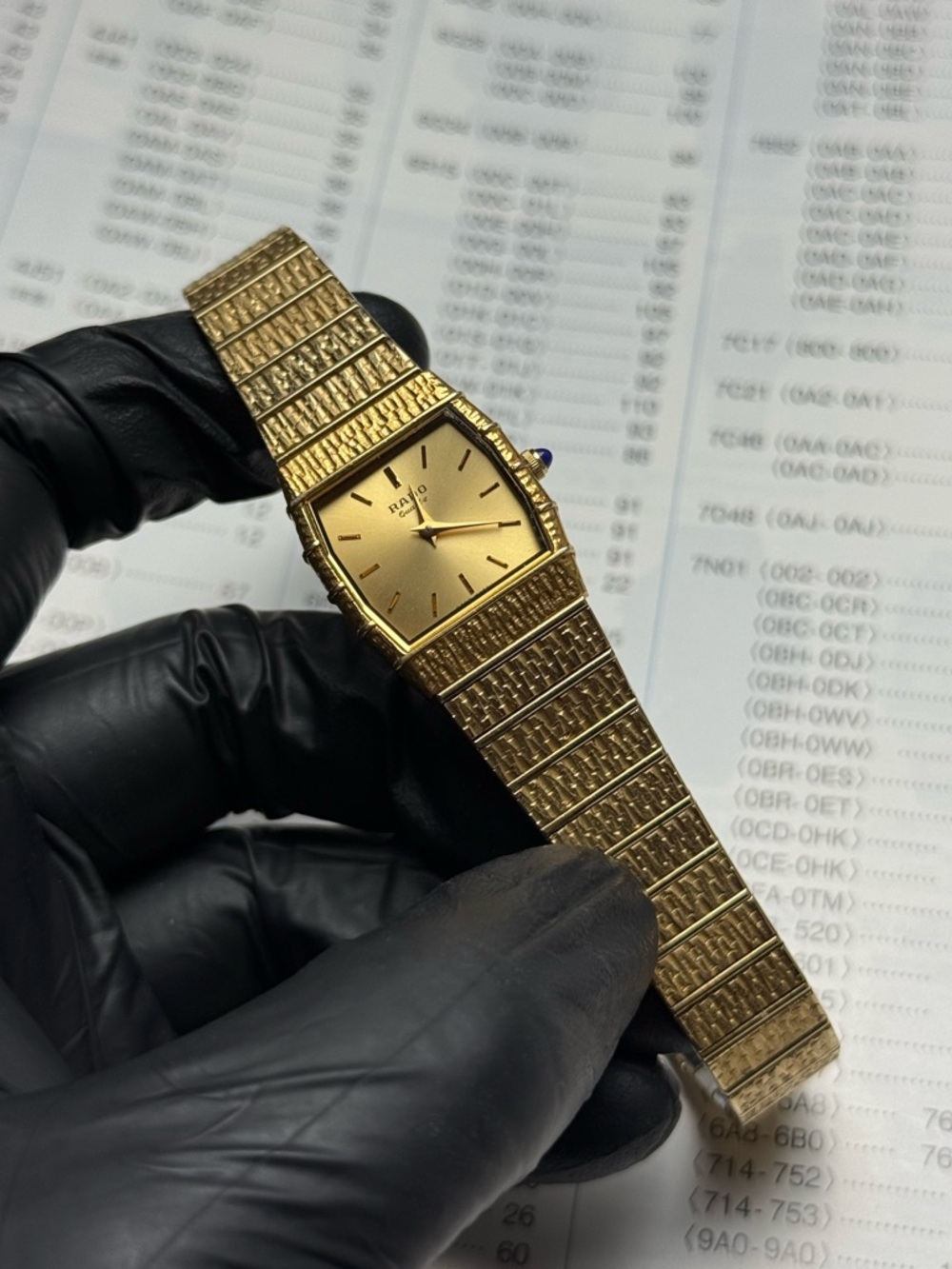 Vtg 1980s Rado Quartz 133.9021.2 Bark Finish Women’s Watch - Very Good Condition